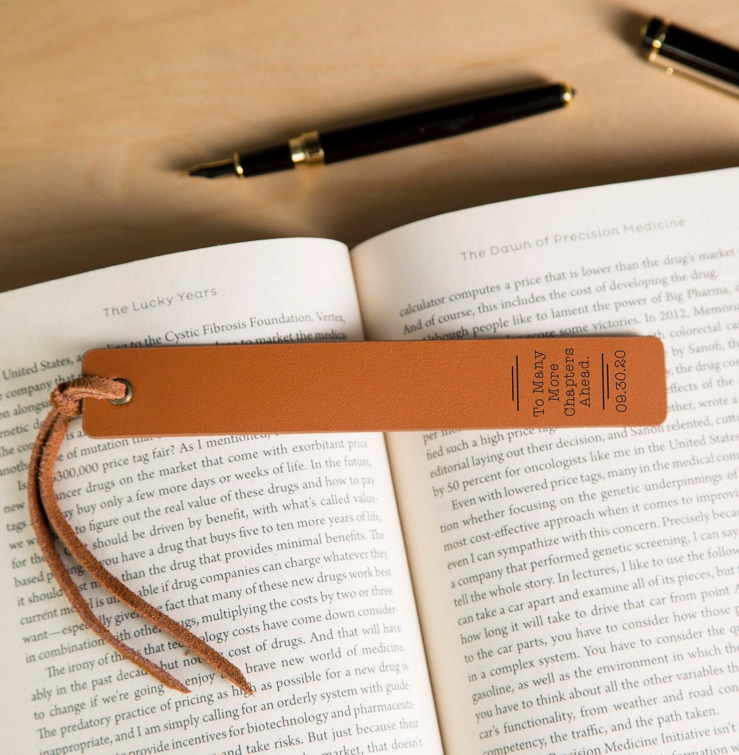 Engraved Leather Bookmark, Handwritten Note Bookmark Leather 3rd Anniversary Gift for Him, Customized Book Club Gift with Romantic Message