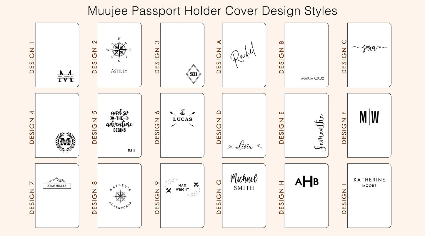 Leather Passport Cover - Engraved Passport Holder, 3rd Wedding Anniversary Retirement Our Adventure Begins Gifts, Custom Travel Wallet