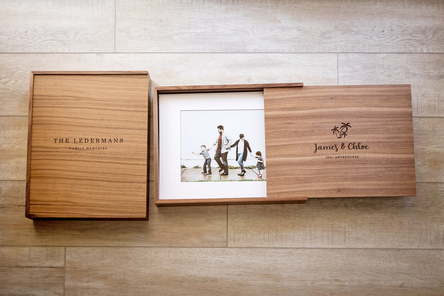 Engraved Wood Anniversary Gift Box - Custom Gift Box Fill with Letters Cards Photo Storage Wedding Keepsake for Husband Wife Couples Parents