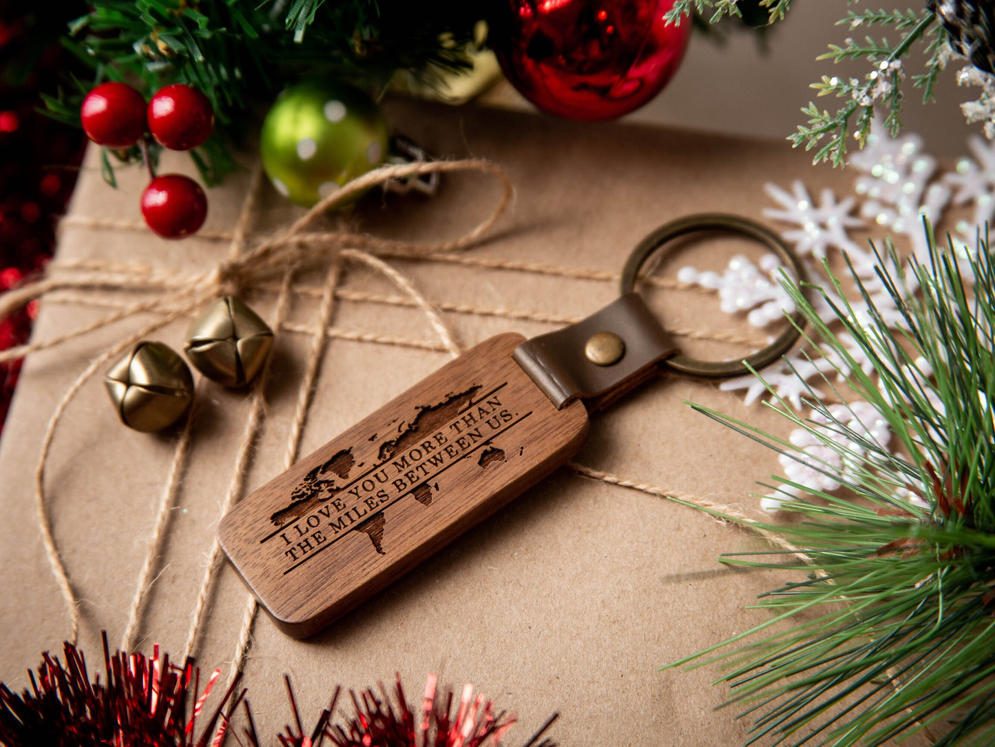 Wood Key Chain - You Have The Keys To My Heart Custom Engraved Rustic Keychain FOB for Anniversary Birthday Travel, Rental Cabin Keychain