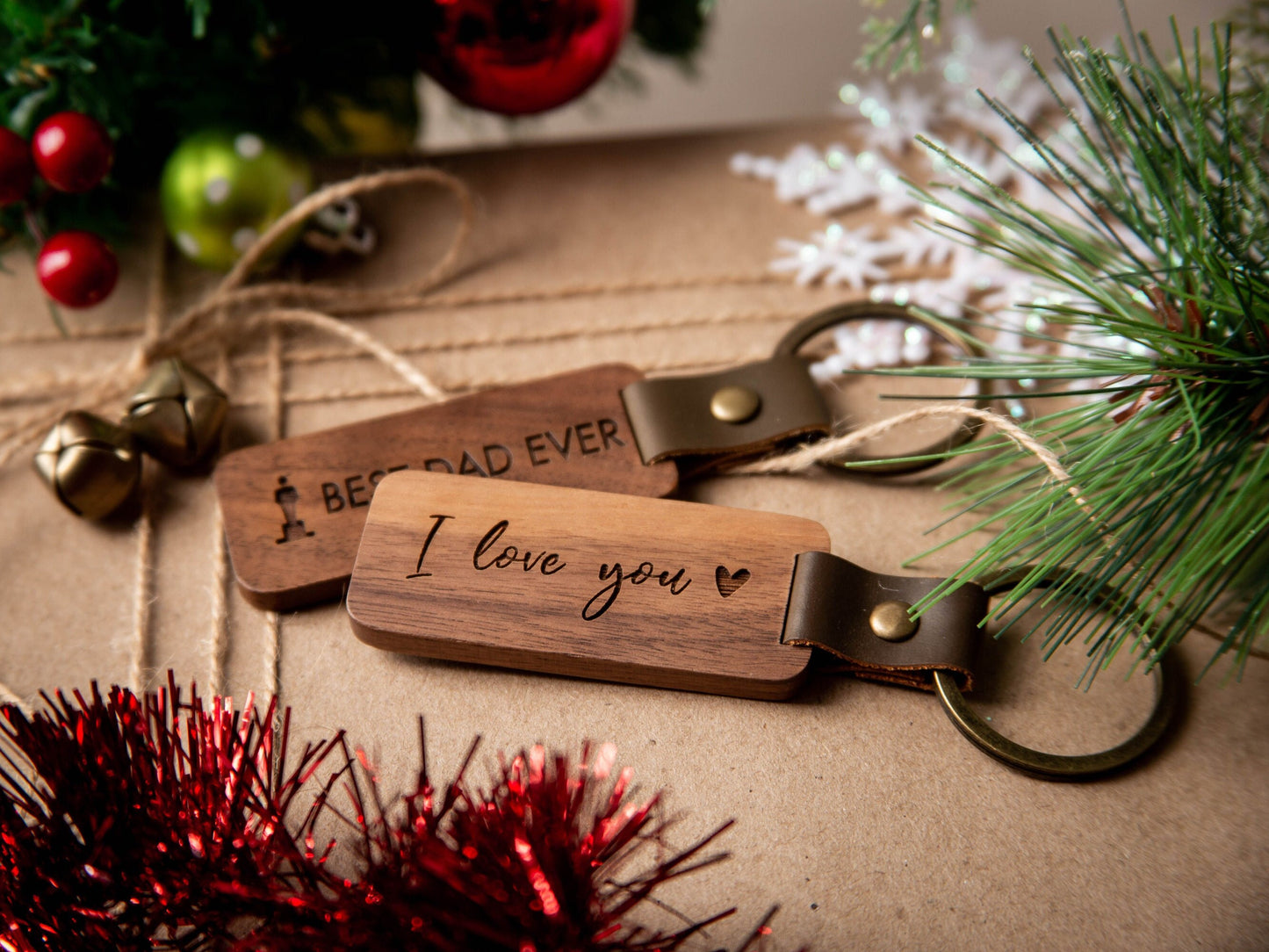 Wood Key Chain - You Have The Keys To My Heart Custom Engraved Rustic Keychain FOB for Anniversary Birthday Travel, Rental Cabin Keychain