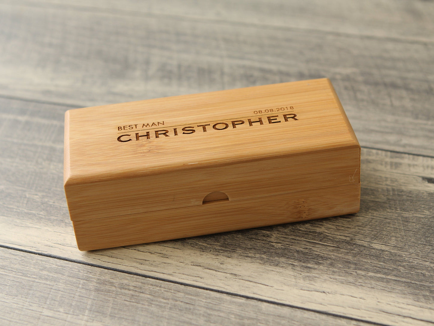 Wide Bamboo Gift Box Only - Custom Storage Corporate Gift for Employees Appreciation Small Business, Thoughtful Teacher or College Gift Box