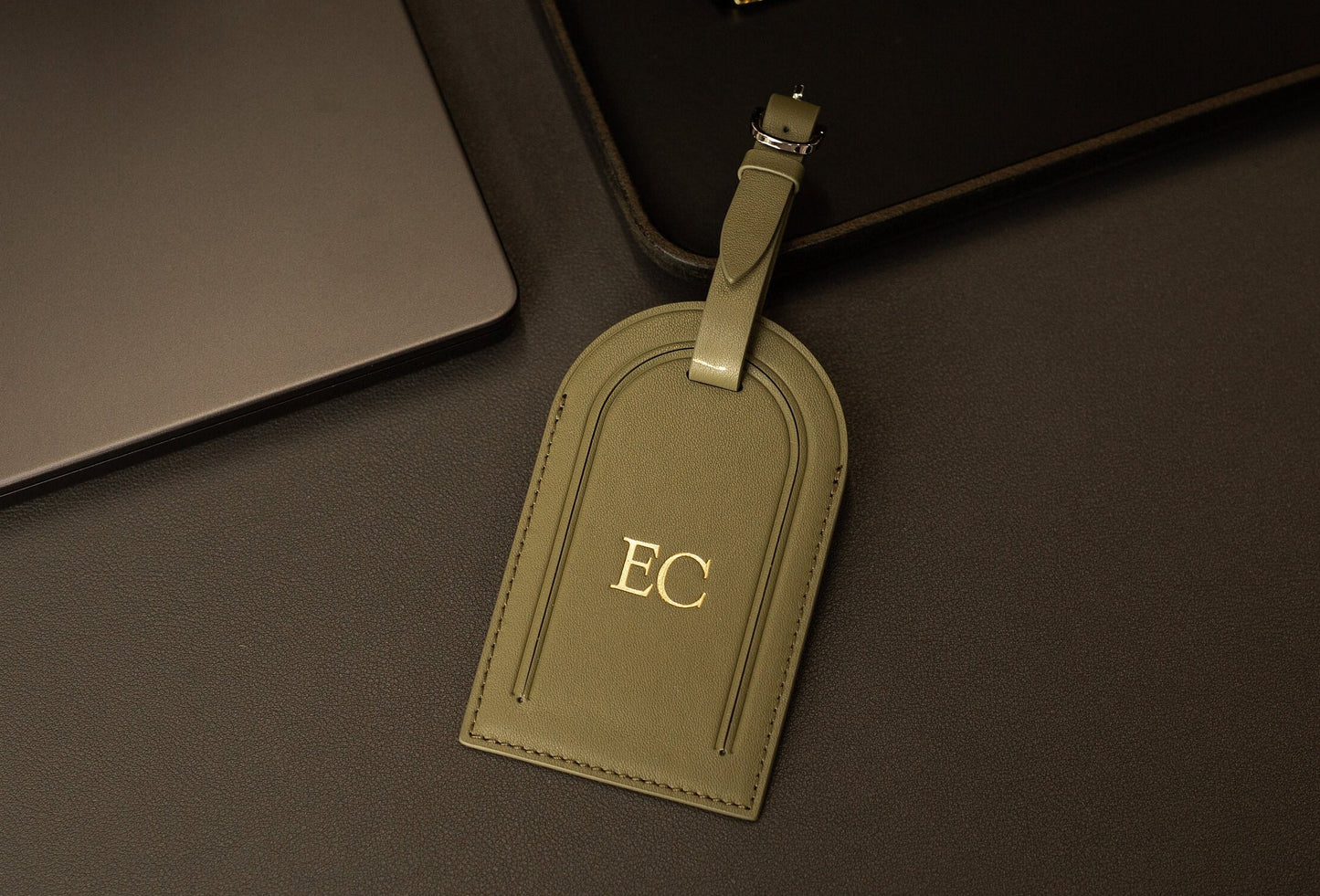 Embossed Luggage Tag - Custom Monogrammed Suitcase Tag, Travel Essentials, Diaper Bag Name Tags, Retirement Birthday Wedding Travel Gifts