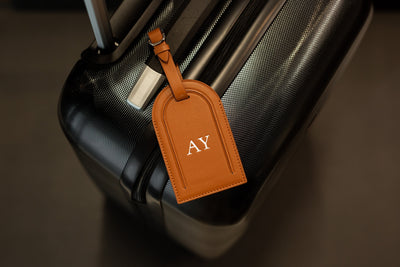 Embossed Luggage Tag - Custom Monogrammed Suitcase Tag, Travel Essentials, Diaper Bag Name Tags, Retirement Birthday Wedding Travel Gifts