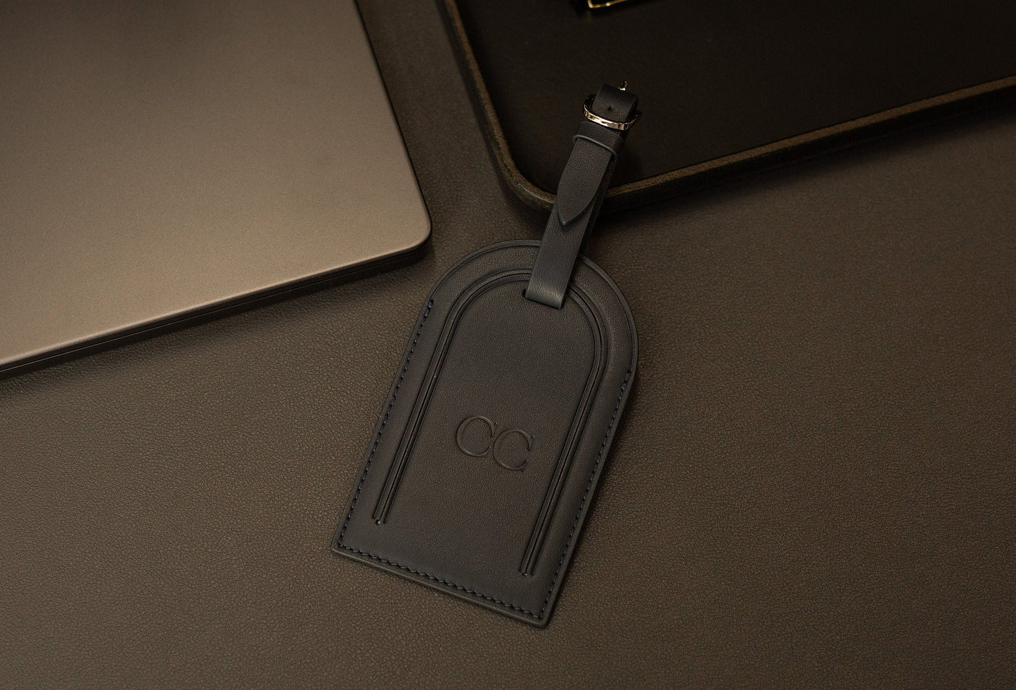 Embossed Luggage Tag - Custom Monogrammed Suitcase Tag, Travel Essentials, Diaper Bag Name Tags, Retirement Birthday Wedding Travel Gifts