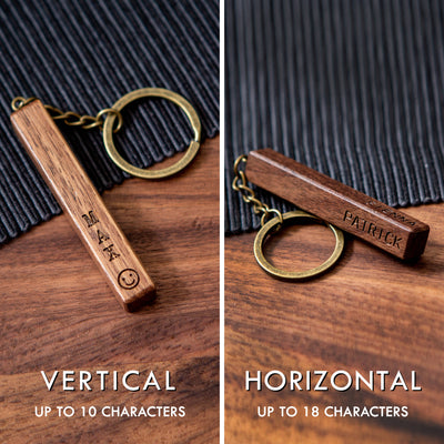 Wood Bar Key Chain - Custom Keychain, Gift for Dad Mom Grandpa Husband Wife Grand Kids Students Best Friend BFF, Teacher Appreciation