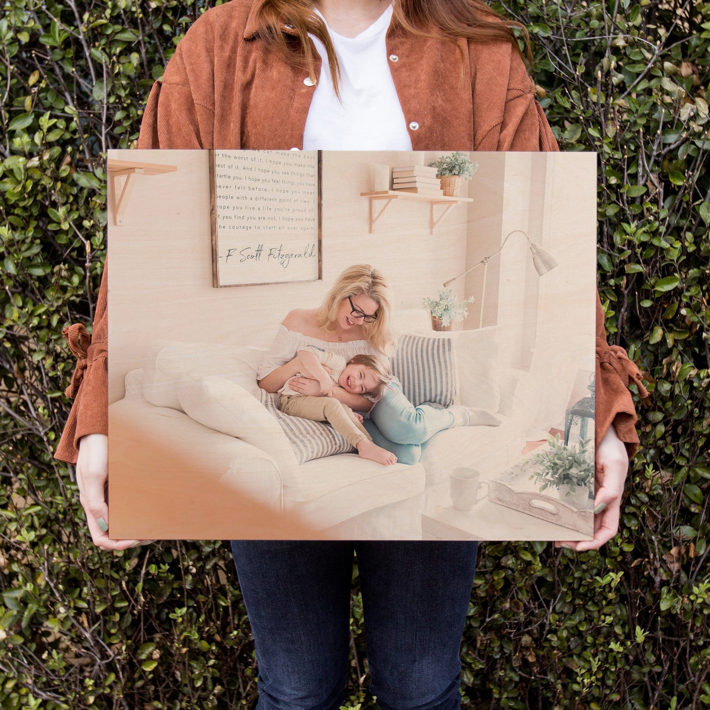 Your Photo Printed on Wood - Mom Wood Picture Print, Wedding Day Gift for Mother of the Bride Groom MOG MOB Grandma Bonus Mom From Daughter