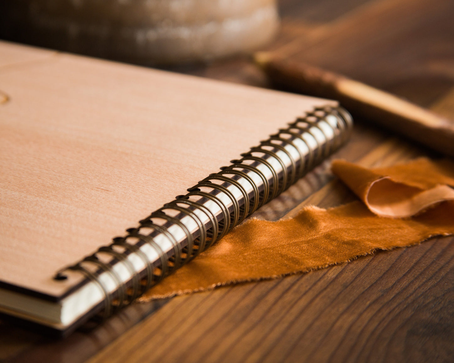 Engraved Sketchbook - Custom Wood Spiral Notepad Simple Hardcover Writing Drawing Children Birthday Interior Graphic Novelist Designer Gift