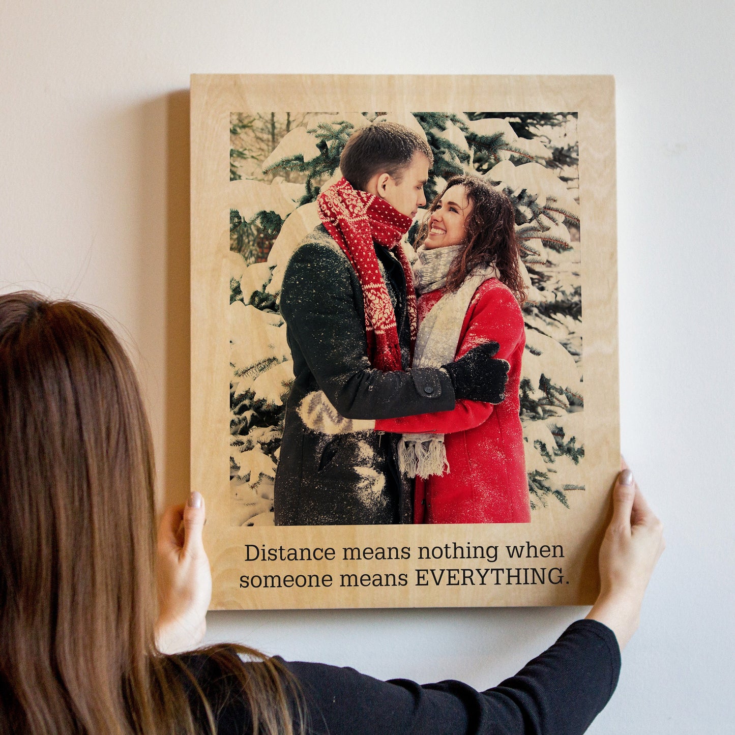 Your Photo on Wood Print - Wedding Picture on Wood, Wall Art Anniversary Gift, Wooden 5th Anniversary, Custom Gift for Couples, Mom Dad Gift