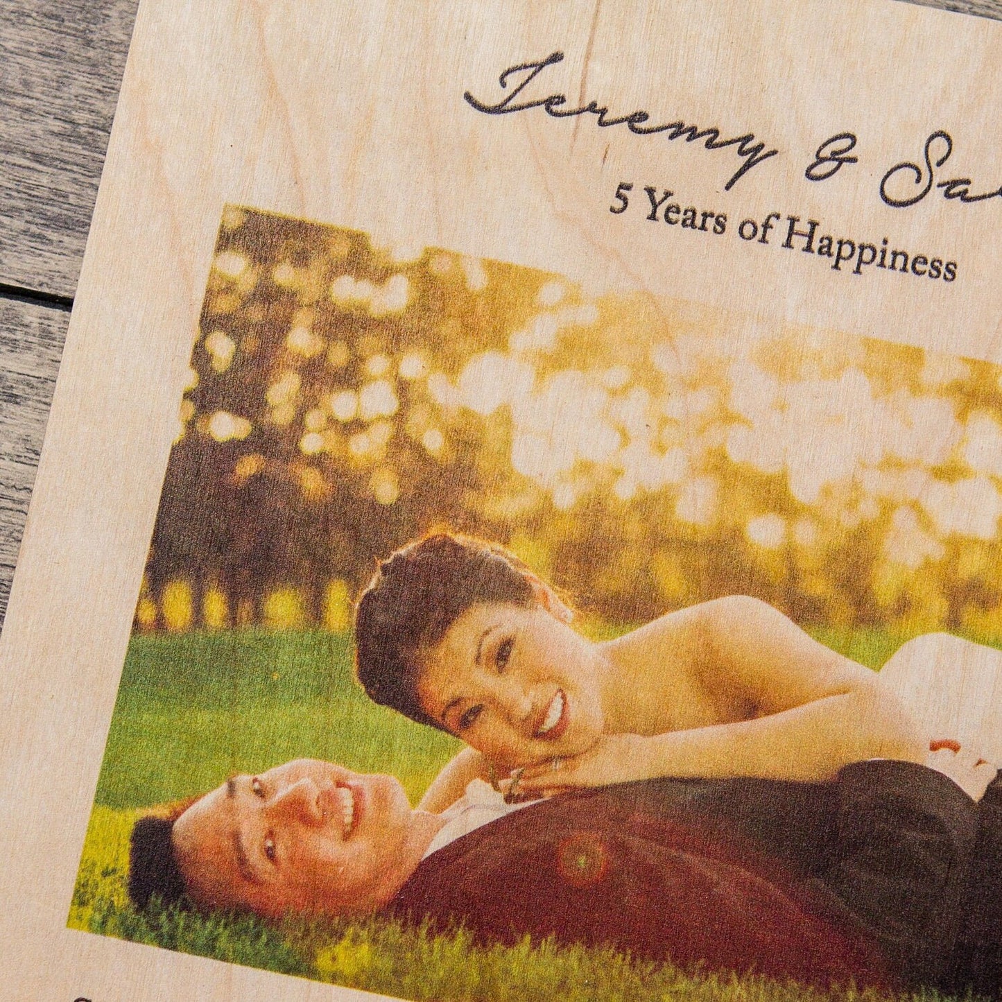 Your Photo on Wood Print - Wedding Picture on Wood, Wall Art Anniversary Gift, Wooden 5th Anniversary, Custom Gift for Couples, Mom Dad Gift