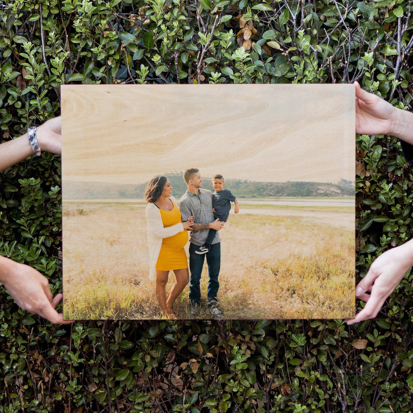 Your Photo Printed on Wood - Photo on Wood Canvas Mother's Day Gift for Mom from Daughter Picture Frame Wall Art for Grandma Bonus Mom Mama