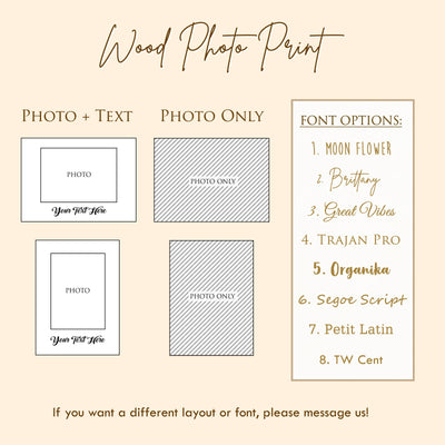 Your Photo Printed on Wood - Photo on Wood Canvas Mother's Day Gift for Mom from Daughter Picture Frame Wall Art for Grandma Bonus Mom Mama