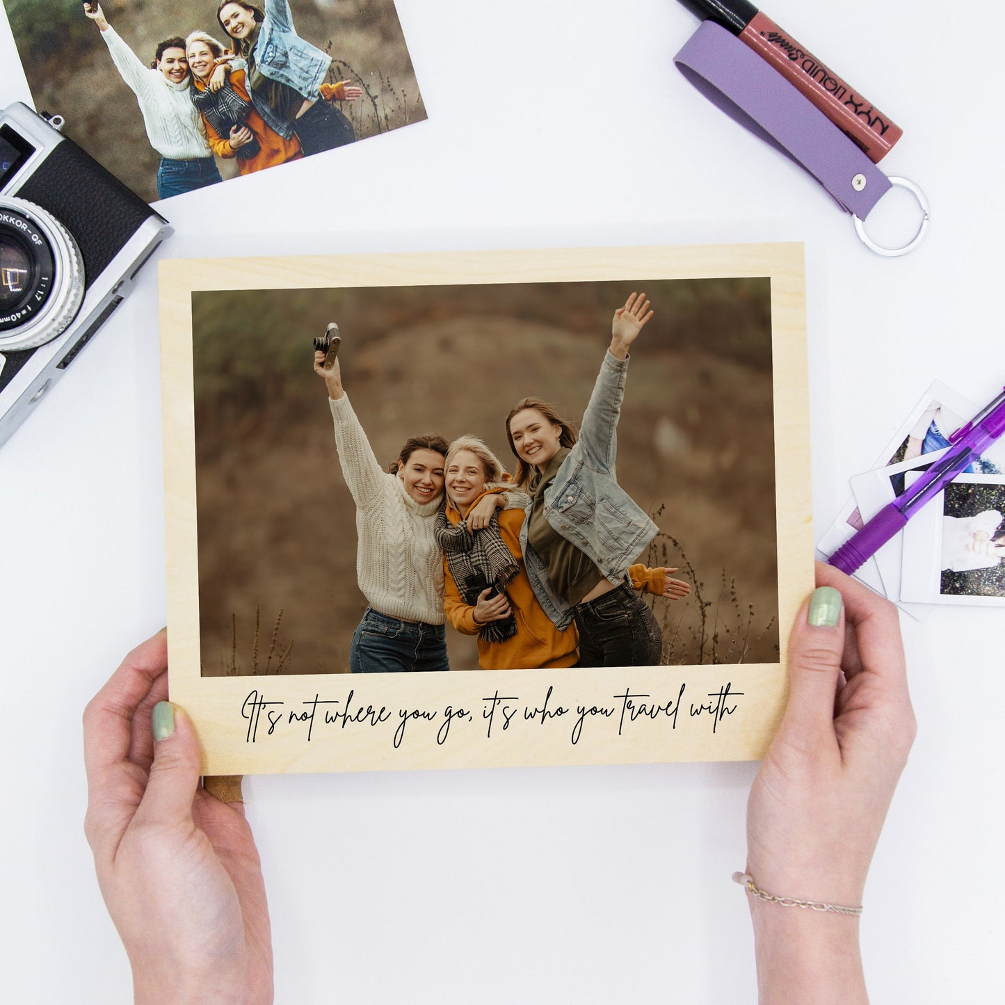 Your Photo Printed on Wood - Custom Picture Frame Gift, Long Distance Boyfriend Anniversary Gift, 21st Birthday, Mom Dad Gift Ideas
