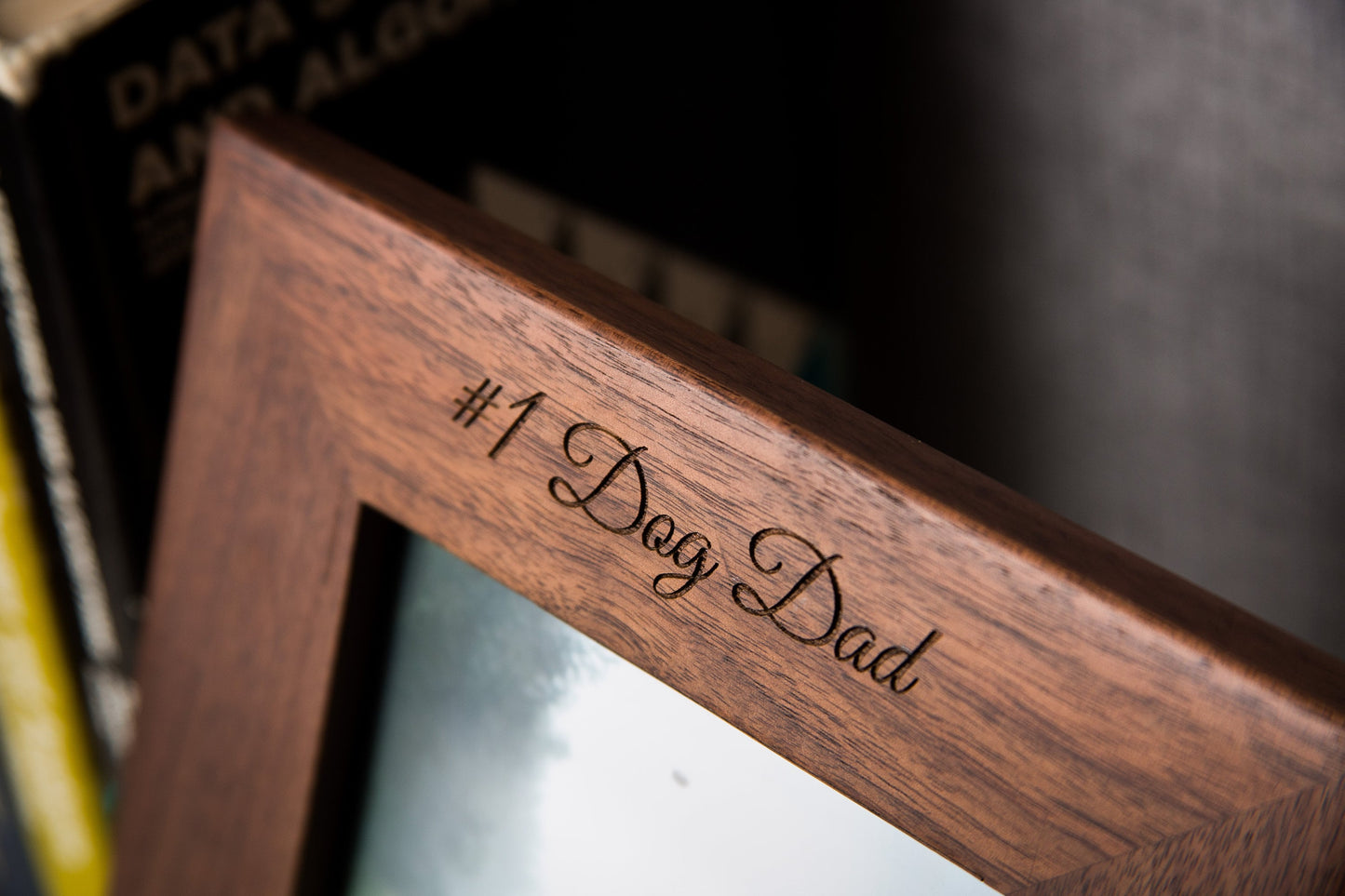 Engraved Wood Frame - Custom Pet Picture Frame, Gift for Dog Cat Mom Dad, Memorial Remembrances Photo Frame For Memories, Bedroom Decor