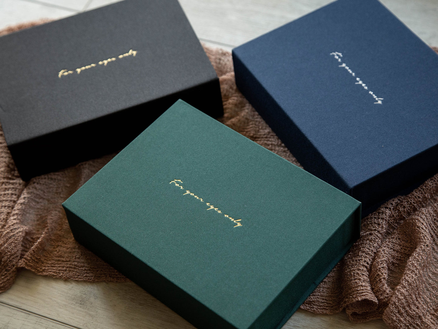 4x6" Boudoir Linen Box - Linen Fabric Photo Storage Box, Boudoir Photography Display Box, Birthday Anniversary Wedding Day Gift for Husband