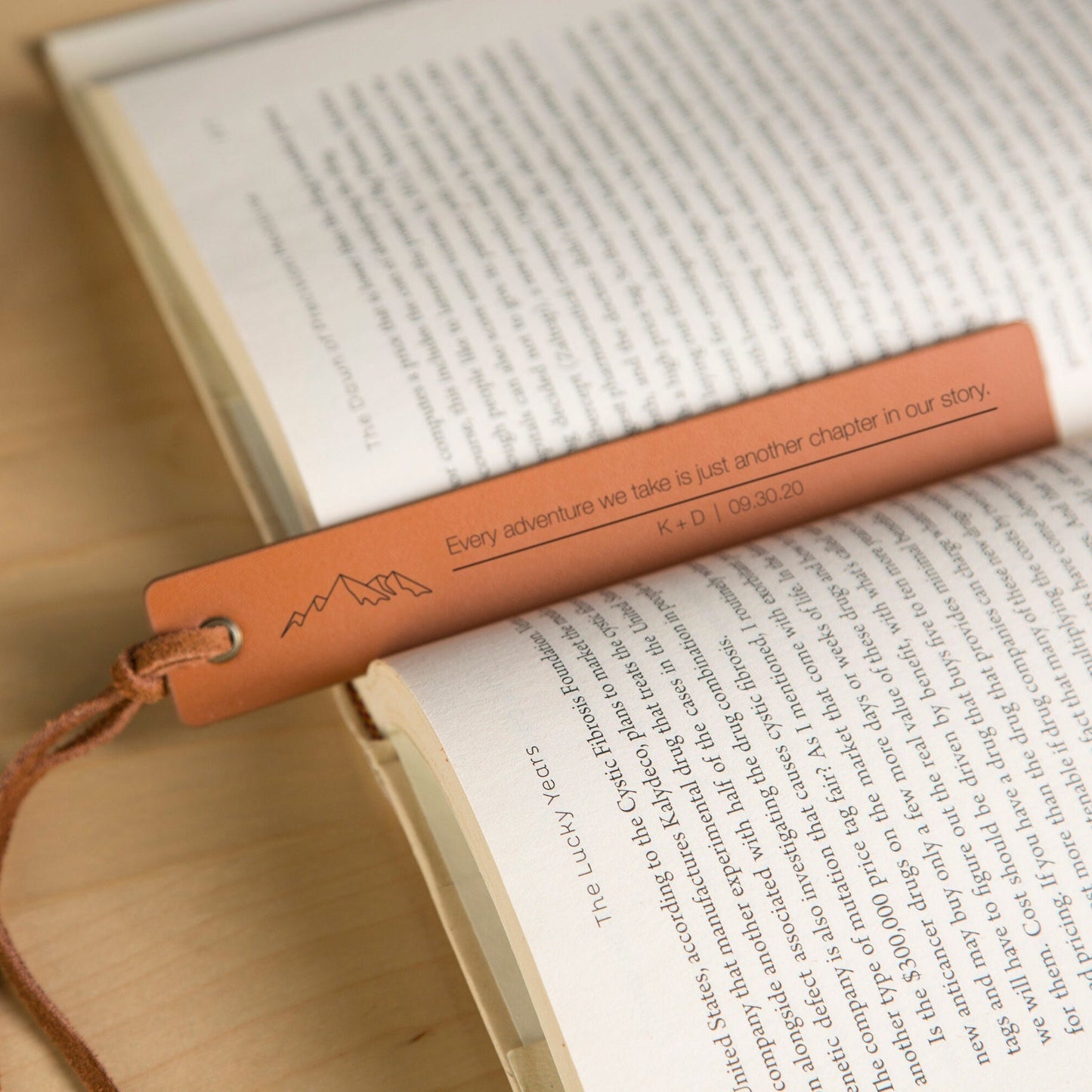 Engraved Leather Bookmark, 3rd Anniversary Bookmark Custom Handwritten Note Bookmark, Cute Mother's Day Gift Idea from Daughter Son To Mom