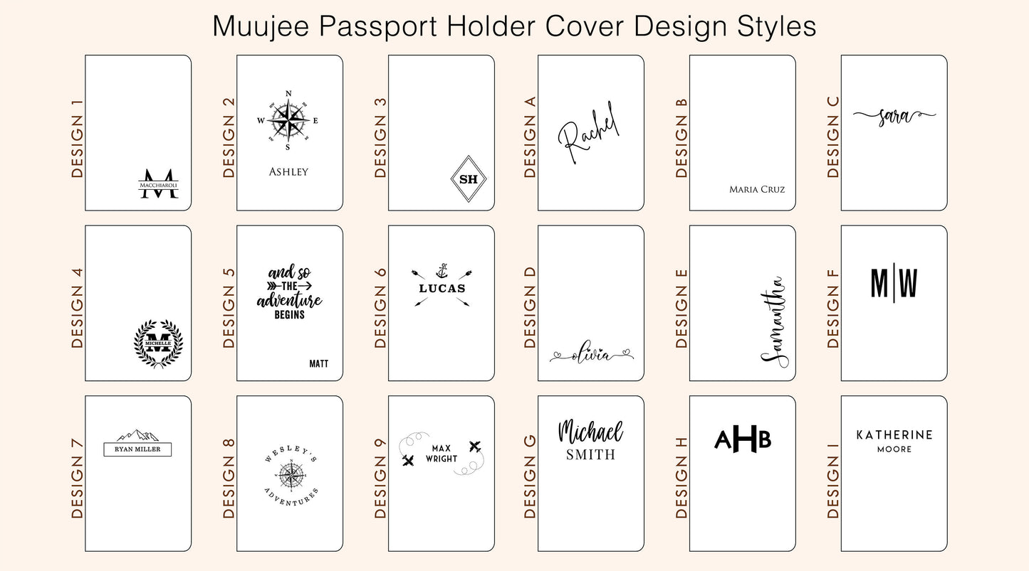 Engraved Passport Holder - Leather Travel Wallet, 3rd Wedding Leather Anniversary Gift, Wedding Gift for Couple, Outdoor Travel Gift for Him