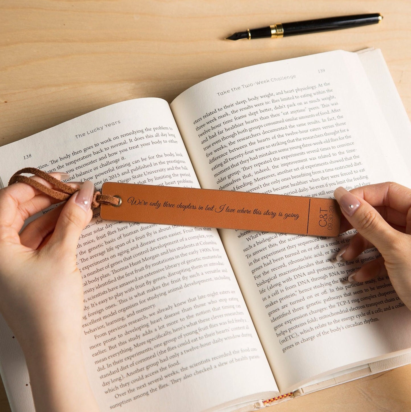 Engraved Leather Bookmark, Handwritten Note Bookmark, Leather 3rd Anniversary Gift for Her Custom Gift for Him, Teacher Appreciation Gift