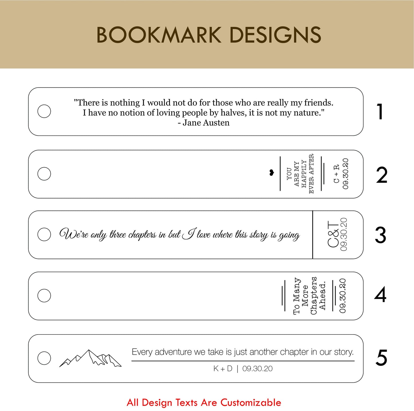 Engraved Leather Bookmark, Handwritten Note Bookmark, Leather 3rd Anniversary Gift for Her Custom Gift for Him, Teacher Appreciation Gift