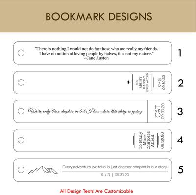 Engraved Leather Bookmark, Handwritten Note Bookmark, Leather 3rd Anniversary Gift for Her Custom Gift for Him, Teacher Appreciation Gift
