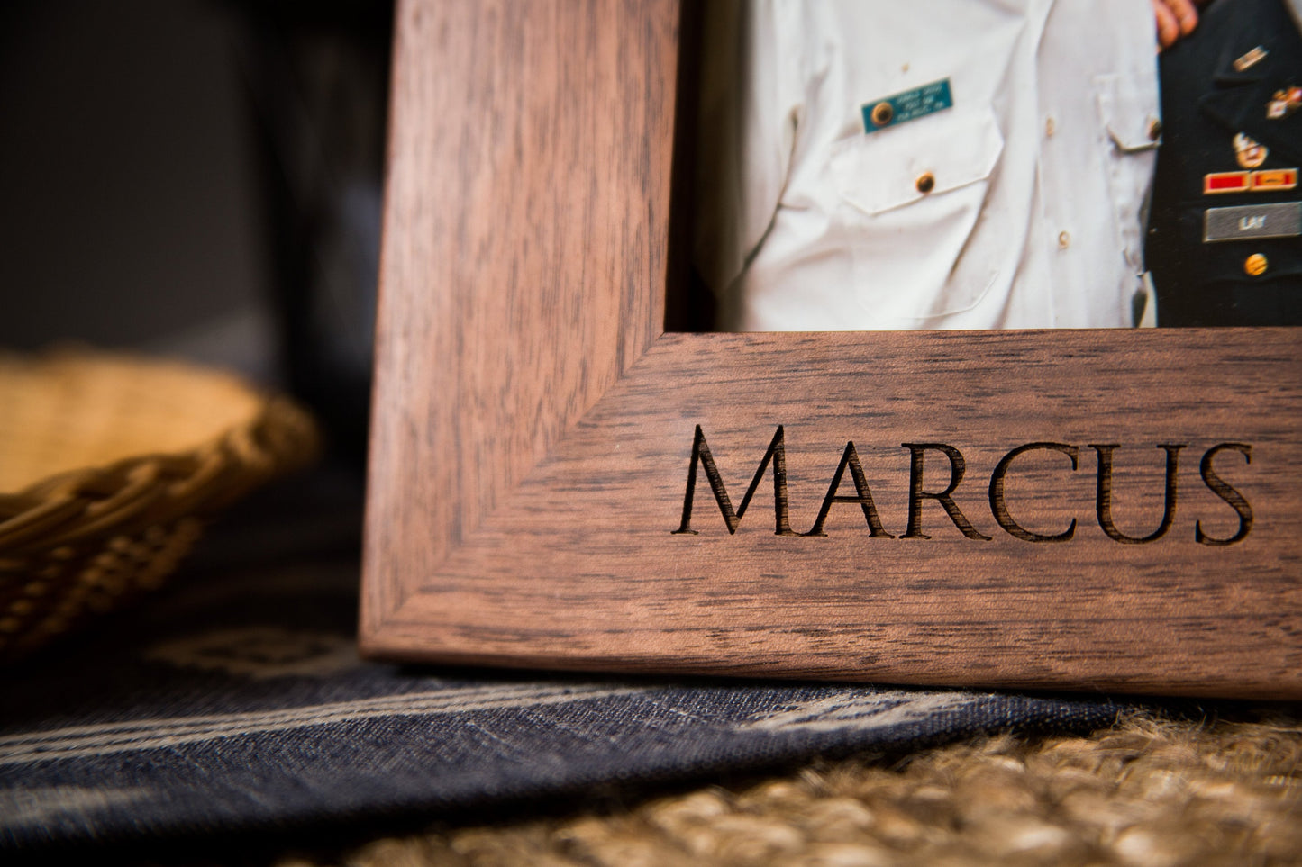 Engraved Wood Frame - Custom Picture Frame, Funeral Celebration of Life Memorial Photo Condolence Gift Honor Remember Memories of Loved Ones