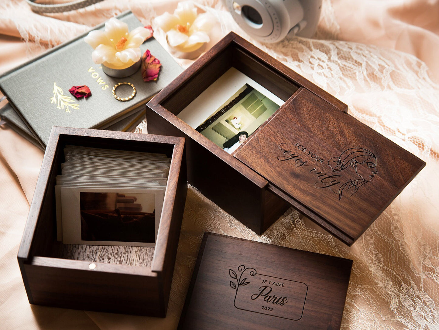 Boudoir Polaroid or Instax Print Box - Photo Box, Anniversary Wedding Gift, Romantic Gift for Husband Fiancé, sexy gift for him