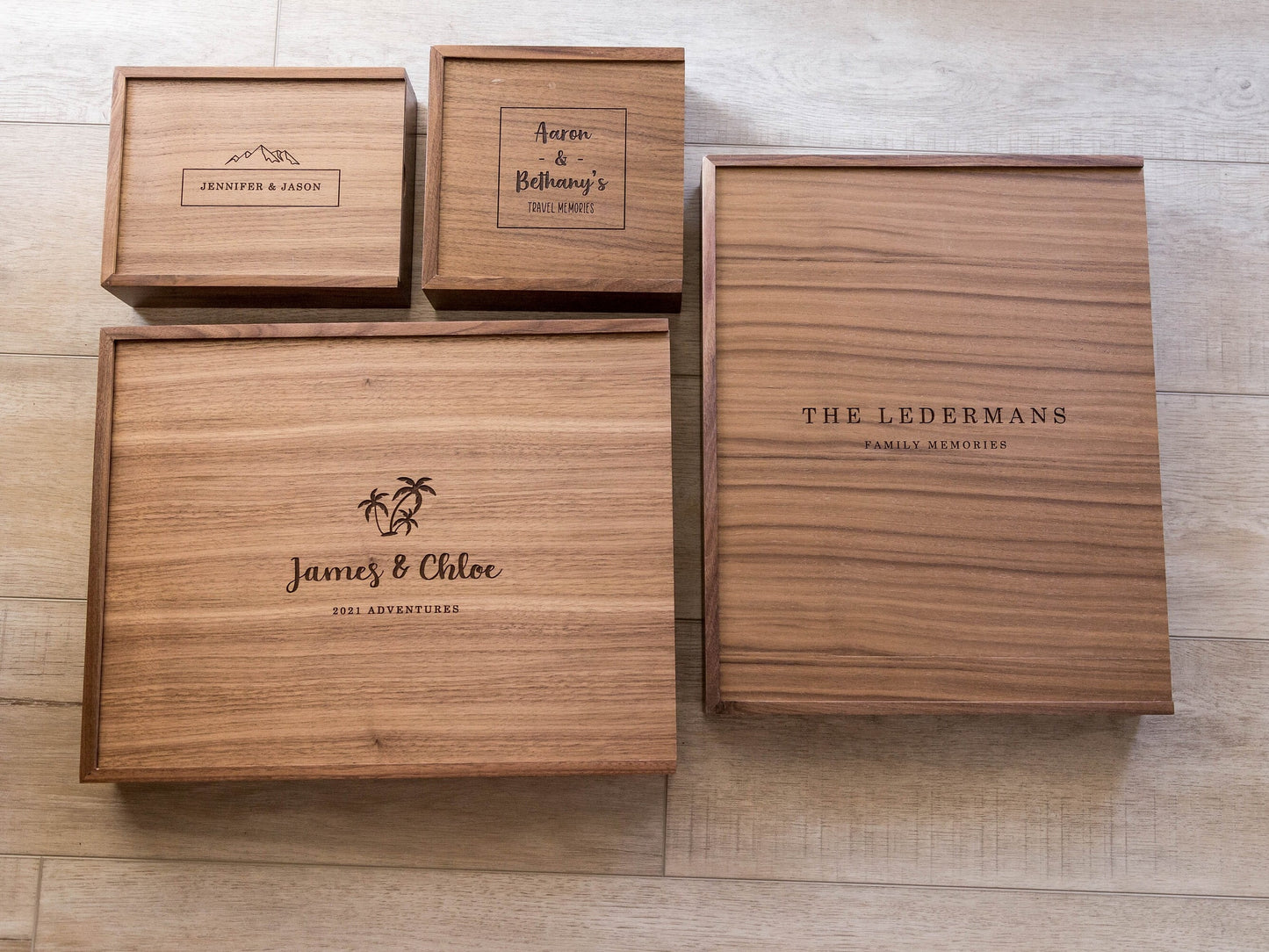 Travel Memory Box - Engraved Wood Keepsake Box for Sentimental Items Photos Letters Tickets, Cub Boy Scout Box, Retirement Farewell Gift