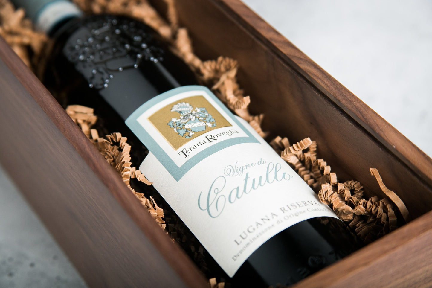 Acrylic Lid Wine Box (Design 3) - Personalized Walnut Wood Champagne Bottle Box Engagement Wedding 5th Anniversary Gift, Teacher Gift