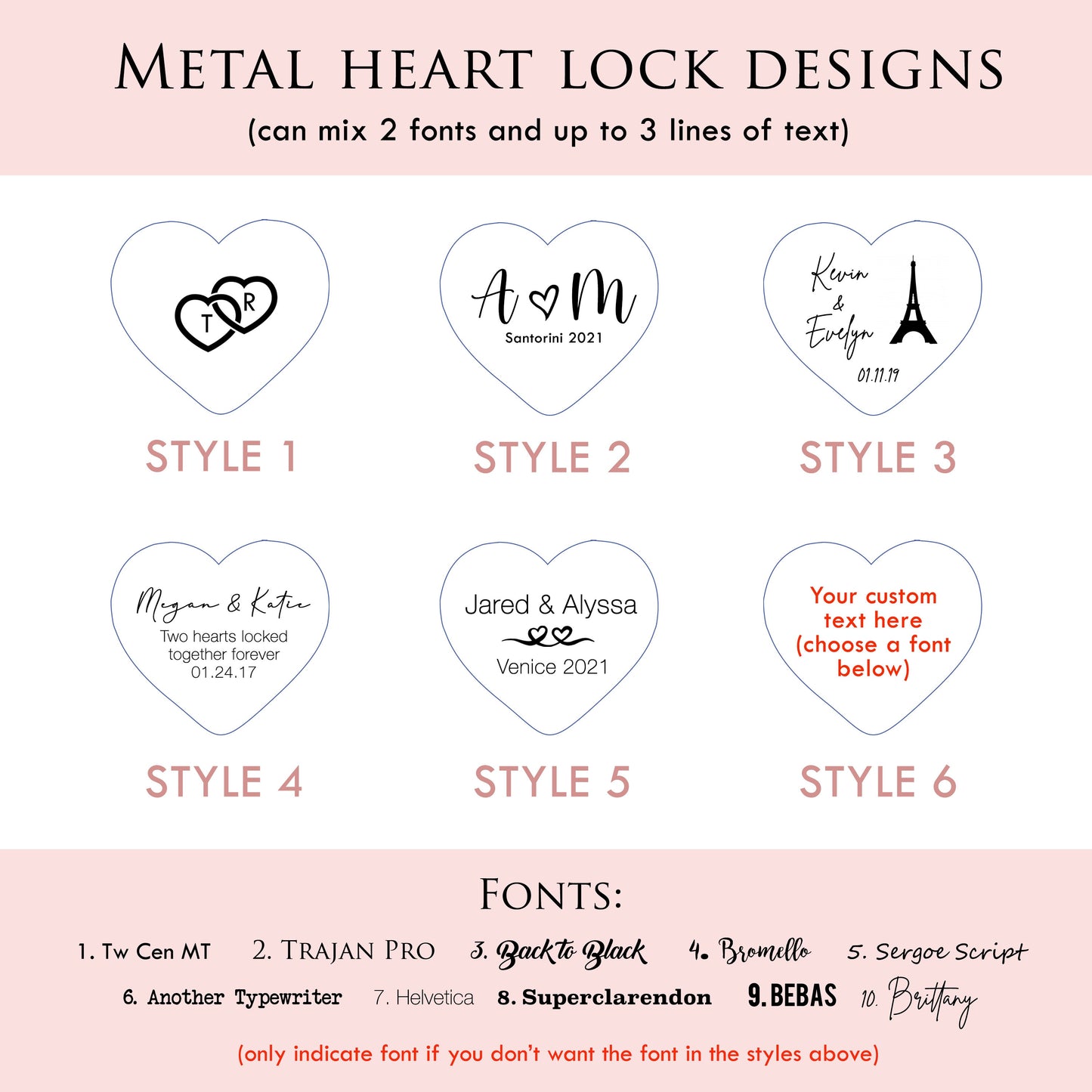 Engraved Heart Love Lock with Key - Bridge love locks, Destination Wedding Engagement Anniversary Gift Honeymoon Couple Gift, Girls Trip