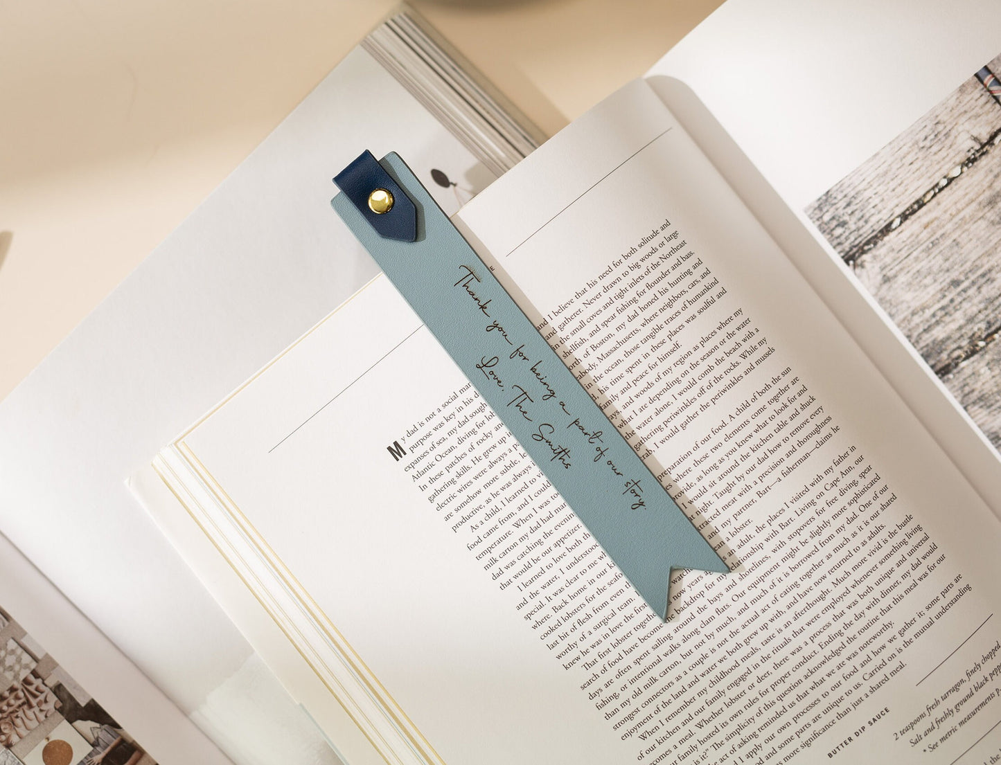 Engraved Leather Bookmark w/ Loop (D3) - Unique Work Retirement Engagement Wedding Gift, Book Club Gift for Book Lovers Bookworm Page Marker