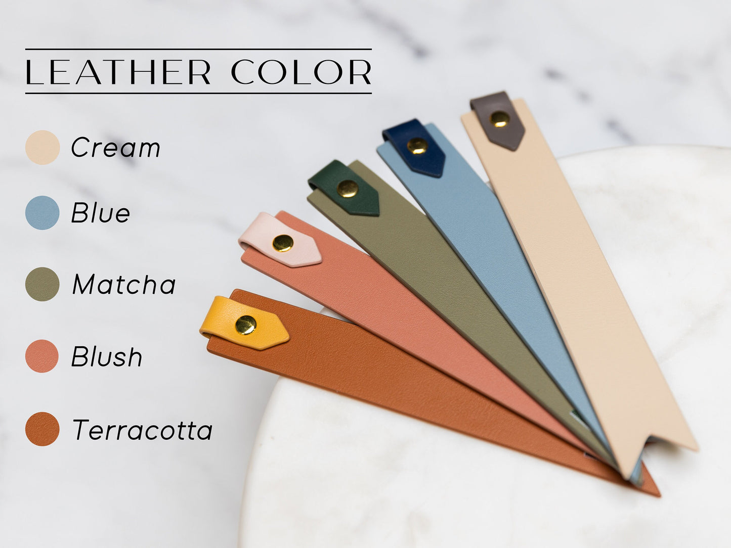 Engraved Leather Bookmark w/ Loop (D2) - Custom 3rd Anniversary Gift for Her Him, Birthday Gift Idea for Husband Wife, Message Book Mark