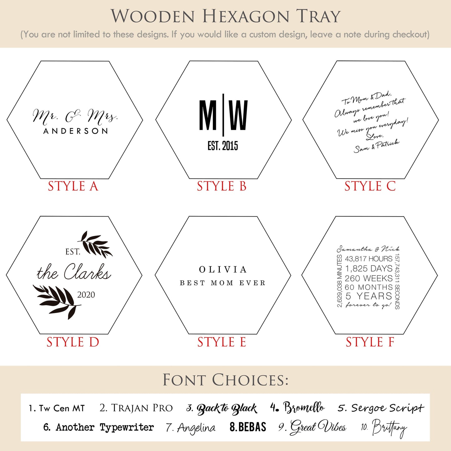 Hexagon Wood Tray - Ring Dish Key Coin Change Entryway Tray 5th Wooden Anniversary Gift for Wife Husband Custom Gift for Dad Dorm Room Decor