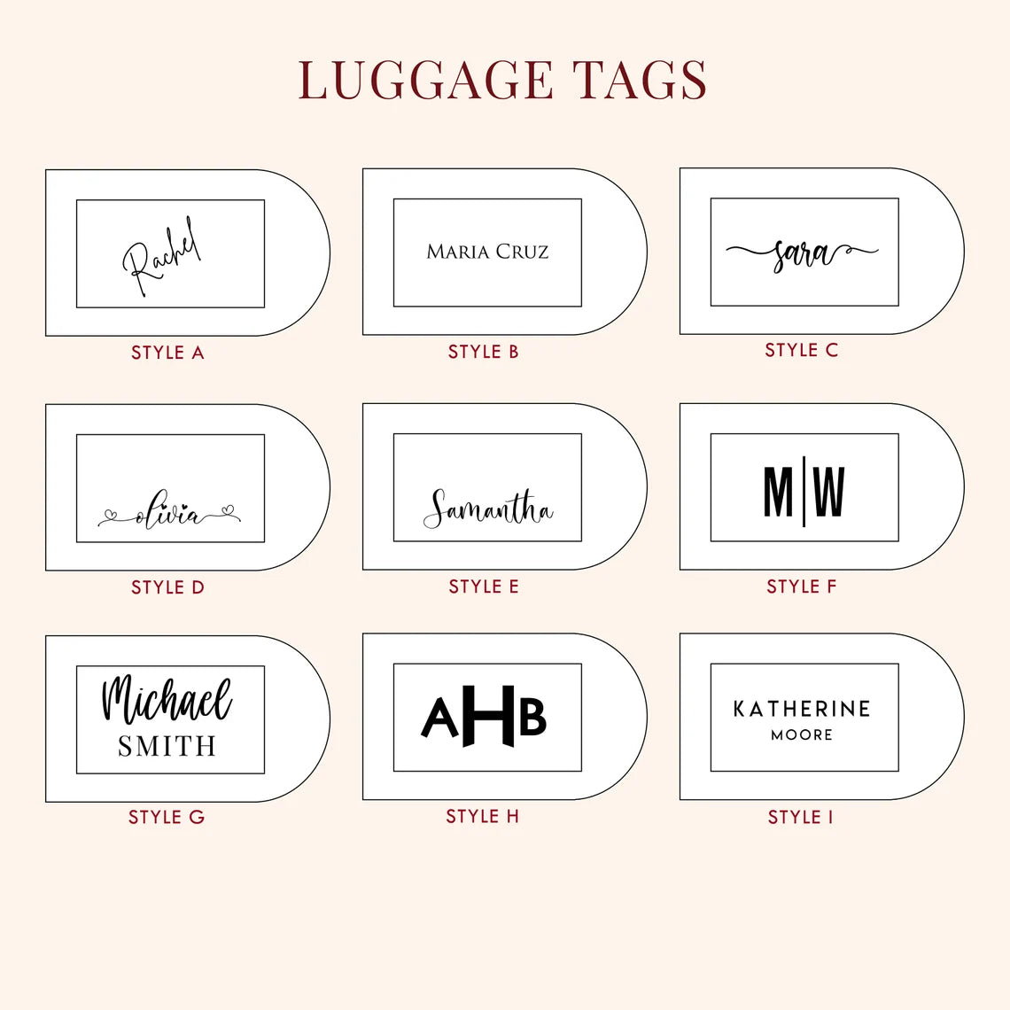 Engraved Leather Passport Holder & Luggage Tag Set - Anniversary Wedding Honeymoon Gift, Gift for Mom Wife Husband Dad, Suitcase Bag Tag