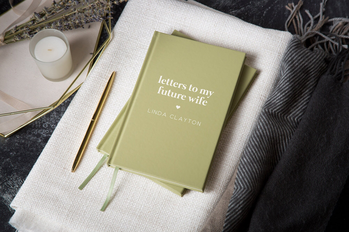 Letters to my Future Wife Husband Lined Notebook - Hard Cover Book, Custom Anniversary Gift, Personalized Engagement Gift, Wedding Day Note