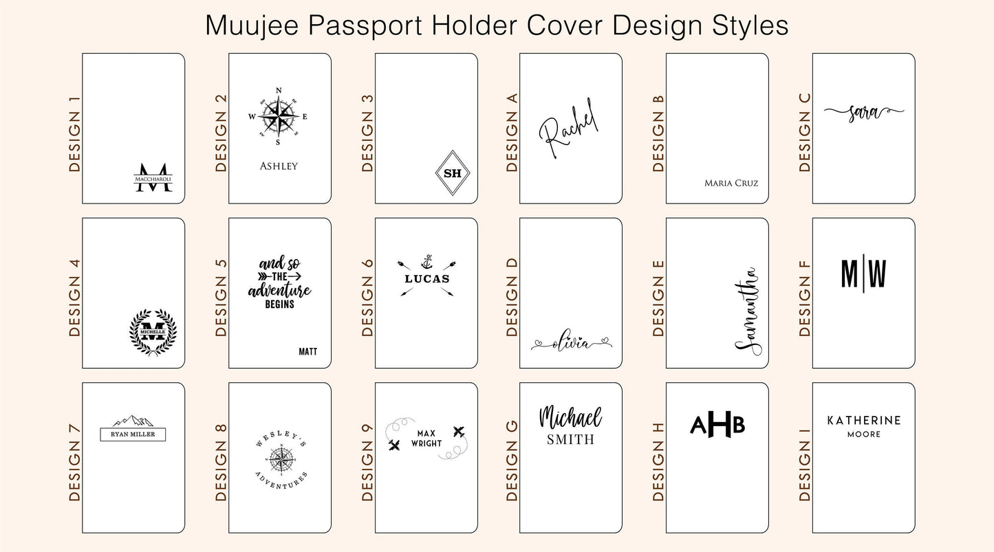 Engraved Passport Holder - leather travel wallet, 3rd wedding leather anniversary gift, wedding gift for couple, coworker or mom dad gift