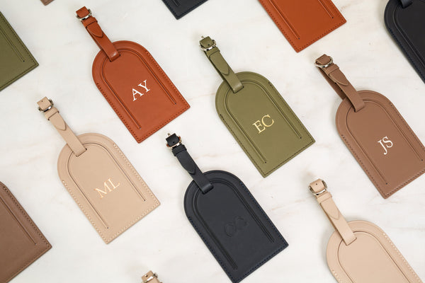 Embossed Luggage Tag - Custom Monogrammed Suitcase Tag, Travel Essentials, Diaper Bag Name Tags, retirement birthday wedding travel gifts