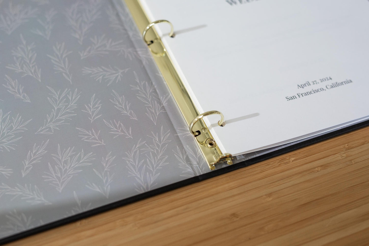 Rental 3 Ring Linen Binder (Design 2) - Refillable Welcome Book, DIY Blank Binder, Guest Information Airbnb Cabin, Rental Guestbook