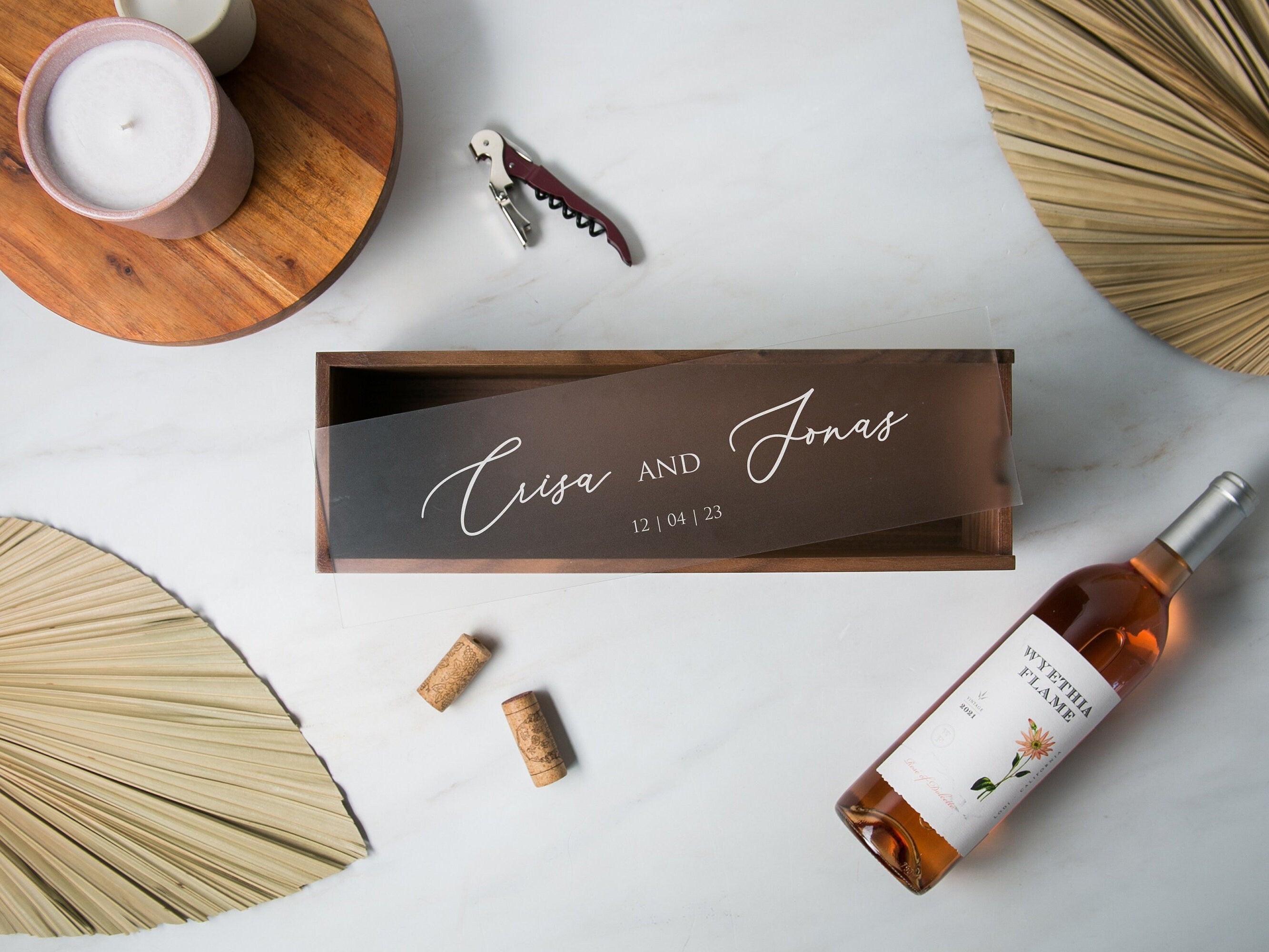 Acrylic Lid Wine Box (Design 10)