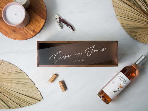 Acrylic Lid Wine Box (Design 10)