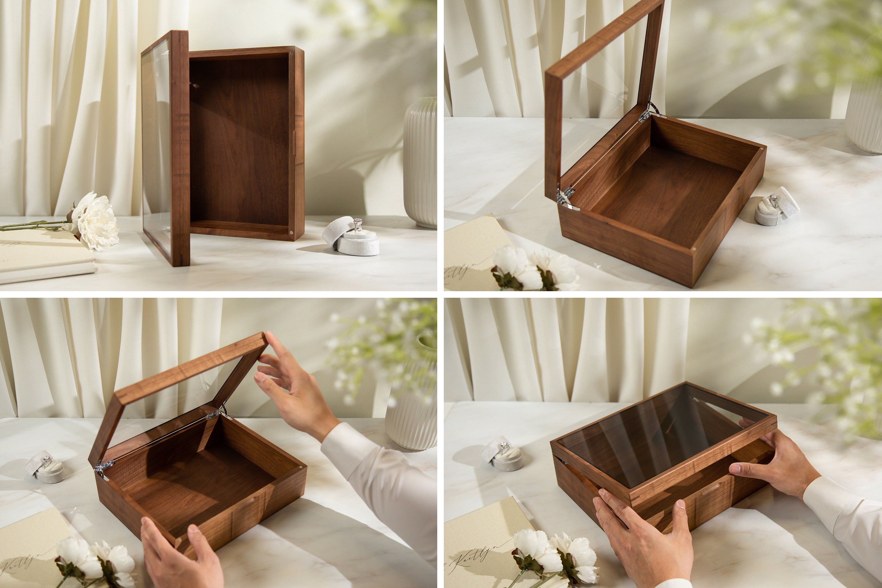 8x10 Shadow Box with Glass Lid (Design 4)