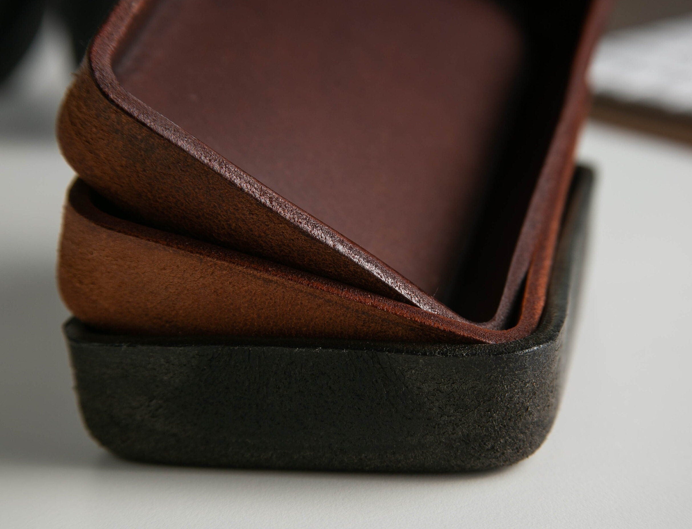 Vegetable Tanned Hard Leather Valet (Design 4)
