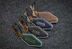 Embossed Diamond Leather Keychains (Name)