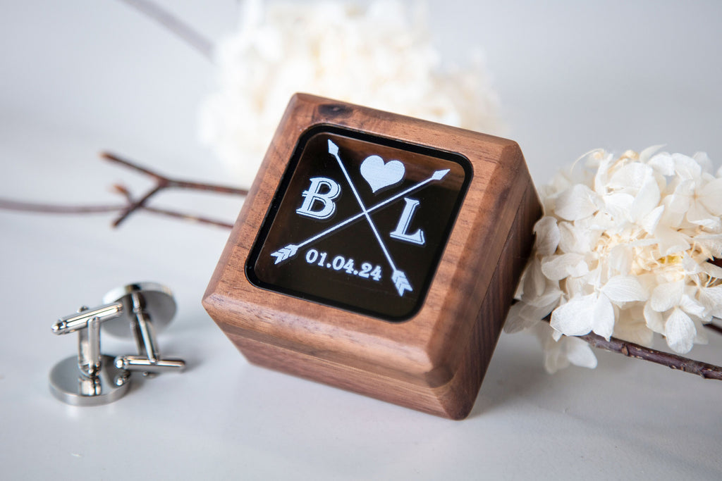 Premium Cufflinks Box with Glass Lid Only