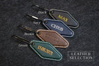 Embossed Diamond Leather Keychains (Name)