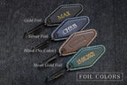 Embossed Diamond Leather Keychains (Name)