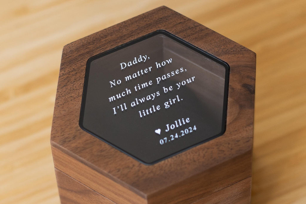 Hexagon Watch Box w/ Glass Top & Pillow (Watch NOT Included)