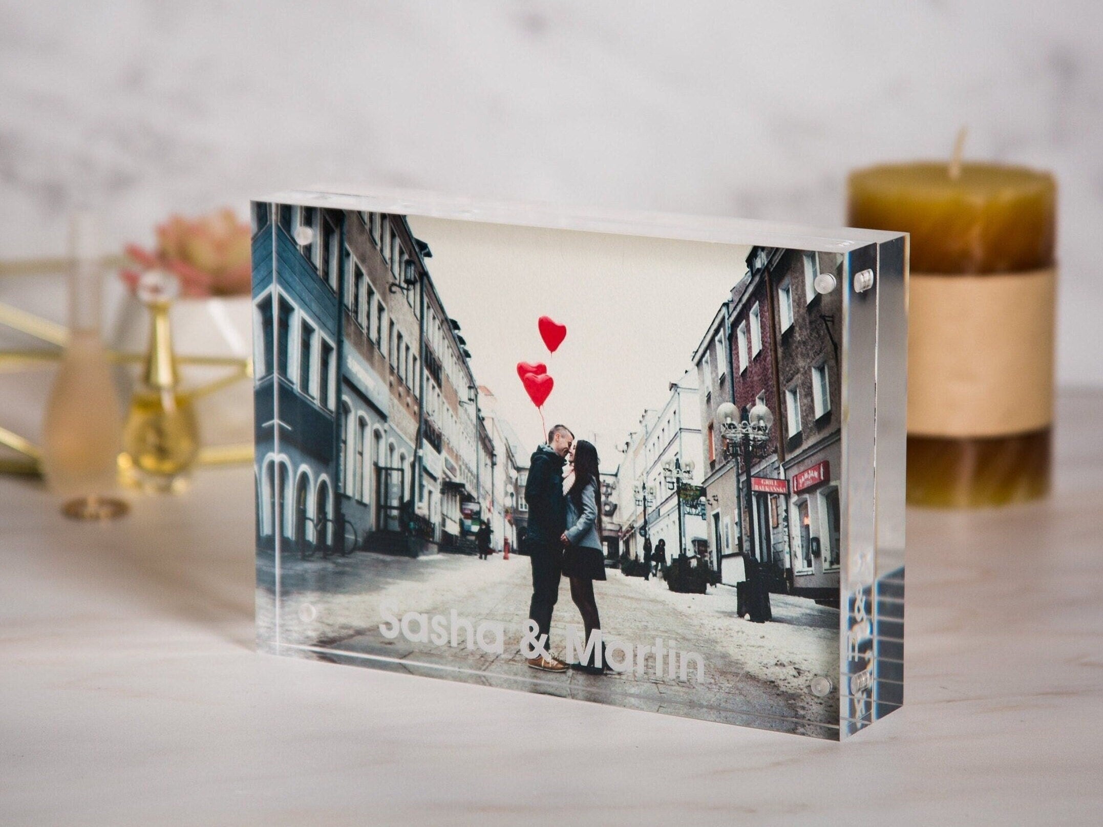 Engraved Acrylic Photo Block