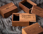 Tall Walnut Cufflink or Tie Clip Box Only ( Cuff links NOT included )