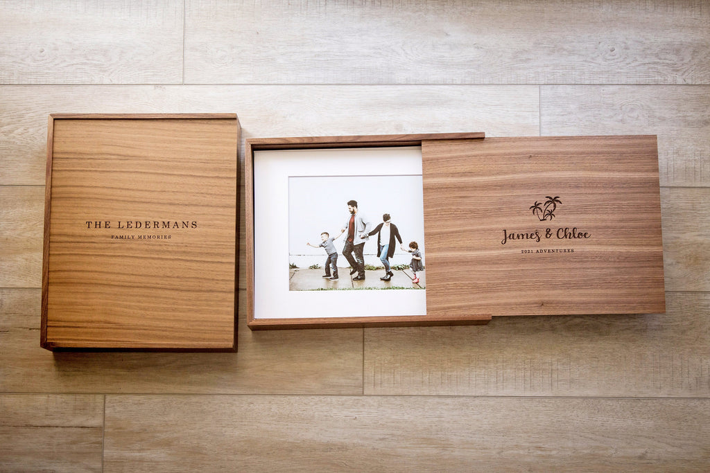 Custom Engraved Wood Anniversary Gift Box