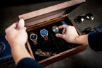 8x10 Wood Watch Box with Glass Lid (Design 3)